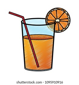 Delicious orange juice scribble