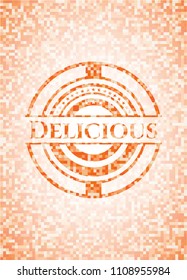  Delicious orange mosaic emblem