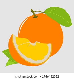 Delicious orange vector suitable printing as sticker or more