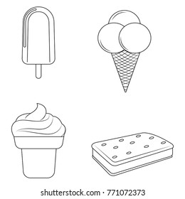 Delicious outline icecream