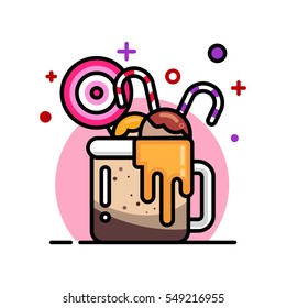 Delicious Overflow Mason Jar Milkshake Icon