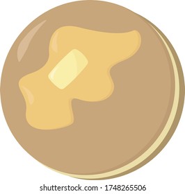 Panqueque Delicioso , ilustración, vector sobre fondo blanco