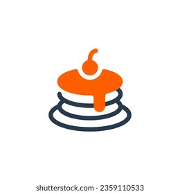 Ilustración de icono del vector Pancake Delicious