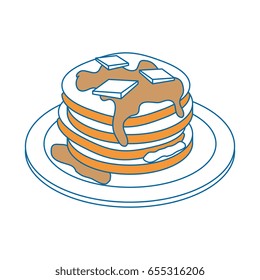 Delicious pancakes breakfast