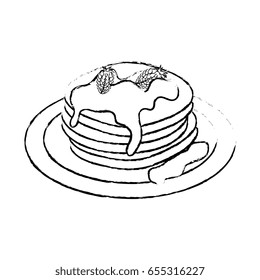 Delicious pancakes breakfast
