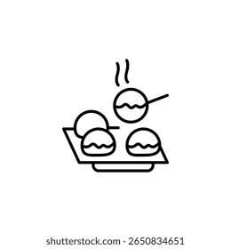Delicious Pancakes Served On A Tray With A Cooking Preparation Concept