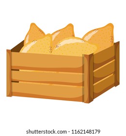 delicious papaya fruit inside wood basket