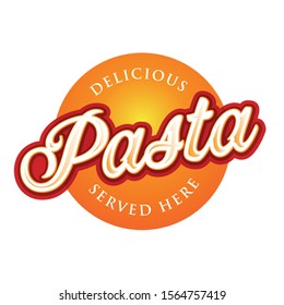 Delicious Pasta lettering retro sign