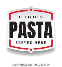 Delicious Pasta sign label retro