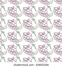delicious pear and grape healthy fruit background