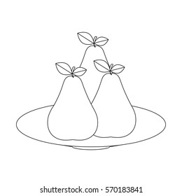 Delicious pears fruits