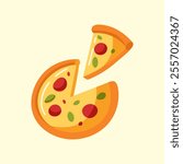 Delicious Pepperoni Pizza Slice Illustration