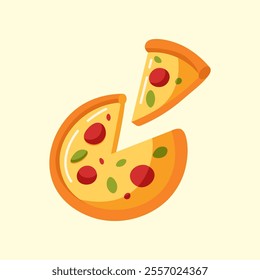 Delicious Pepperoni Pizza Slice Illustration