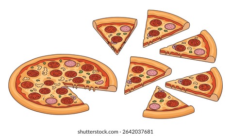 Delicious Pepperoni Pizza Slices Ready To Eat At A Party With Friends And Family