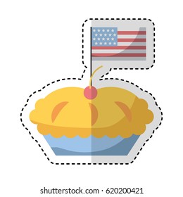 delicious pie isolated icon