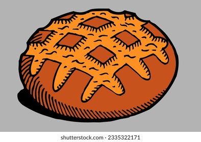 ilustración vectorial de pastel deliciosa