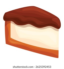 Delicious piece of cake with chocolate icing is waiting to be eaten