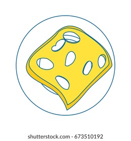 Delicious piece of cheese