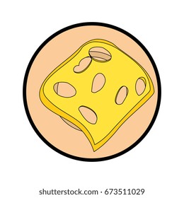 Delicious piece of cheese