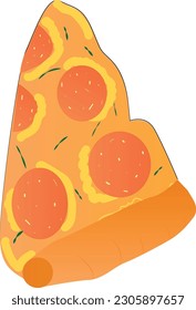 A delicious piece of pizza with pepperoni