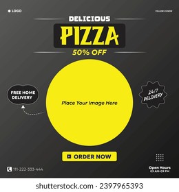 Köstliches Pizza-Werbeplakat-Design.