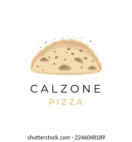 Delicious Pizza Calzone Vector Illustration