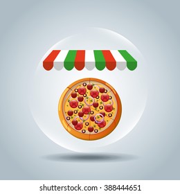 delicious pizza design 