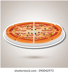 delicious pizza design 