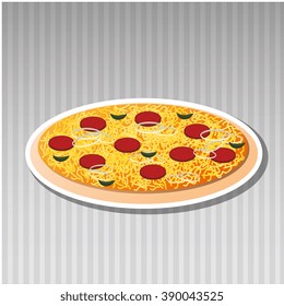 delicious pizza design 