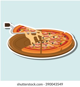delicious pizza design 
