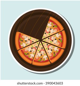 delicious pizza design 