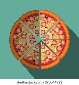 delicious pizza design 