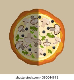 delicious pizza design 