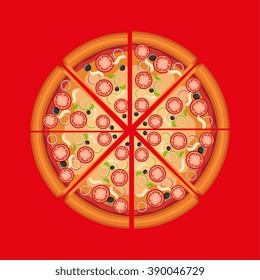 delicious pizza design 