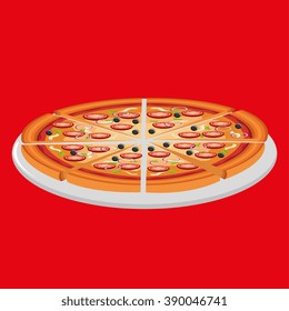 delicious pizza design 