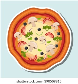 delicious pizza design 