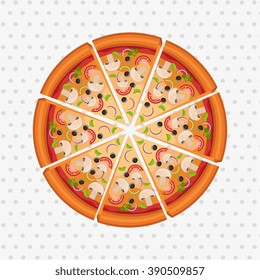 delicious pizza design 