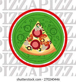 delicious pizza design, vector illustration eps10 graphic 