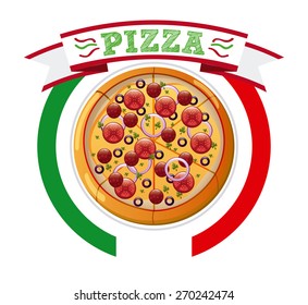 delicious pizza design, vector illustration eps10 graphic 