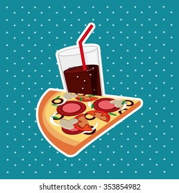 delicious pizza design, vector illustration eps10 graphic 