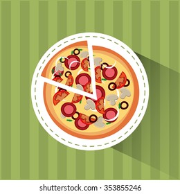 delicious pizza design, vector illustration eps10 graphic 