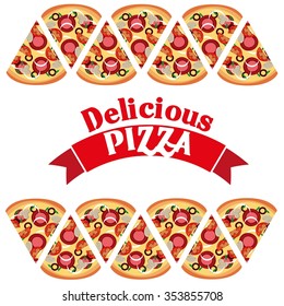delicious pizza design, vector illustration eps10 graphic 