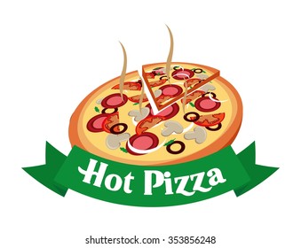 delicious pizza design, vector illustration eps10 graphic 