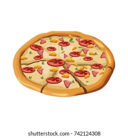 Delicious pizza fast food