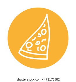 delicious pizza fast food icon vector illustration design