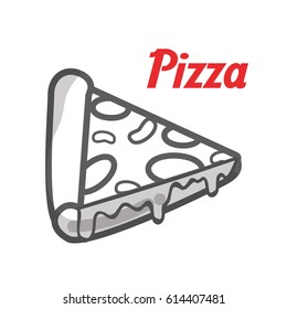 delicious pizza fast food icon