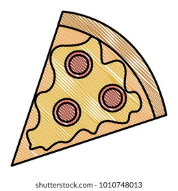 delicious pizza isolated icon