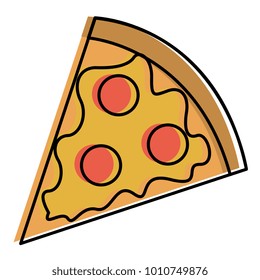 delicious pizza isolated icon