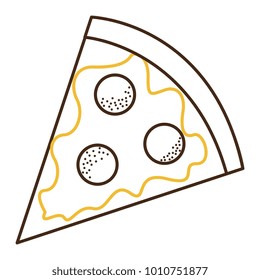 delicious pizza isolated icon
