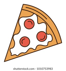 delicious pizza isolated icon